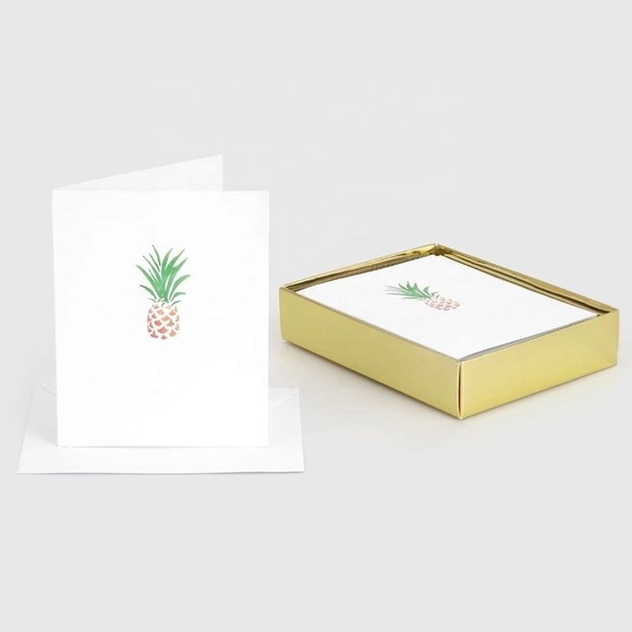Pineapple note card blank 10 cards 10 envelopes - Picture 3 of 4